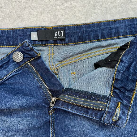 Kut From The Kloth Jeans Toothpick Skinny WMNS 16 Blue Med Wash KP164MH3SF Denim - Picture 2 of 9